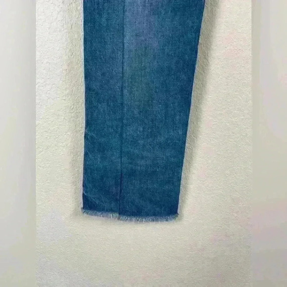 EB Denim Straight Leg Button Fly Blue Jeans - Picture 8 of 14